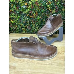 CLARKS ORIGINALS Desert Trek Leather Shoes Dark Brown Gum Soles Mens 11 Vintage